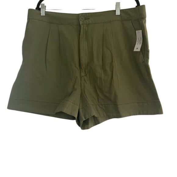 Women's NWT Joie Limited Edition Linen Blend Pleated Shorts Size XL - Picture 3 of 6